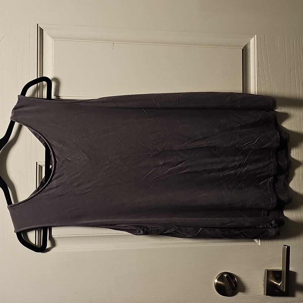 Maurices Crisscross Back Tank Top - Charcoal